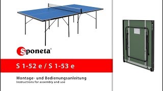 Sponeta S 1-52 e / S 1-53 e - Montageanleitung Tischtennistisch / Instructions for assembly and use