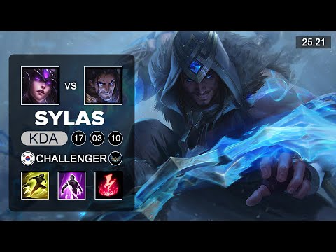 Sylas vs Syndra MId - KR Challenger - Patch 25.21 Season 15