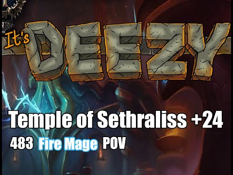 +24 Temple of Sethraliss alt Fire Mage PoV Mythic+ Fortified/Skittish/Bolstering/Awakened