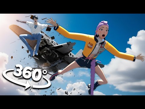 360° - KPOP Demon Hunters PLANE CRASH | VR 4K