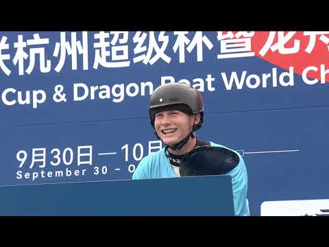 Giovanni De Gennaro of Italy comes out on top in men's kayak cross / 2026 Super Cup Hangzhou China