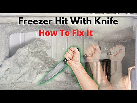 Refrigerator Not Cooling - Freezer Box Hit With Knife While Ice Removal