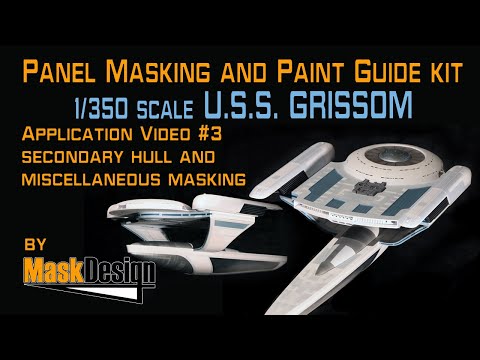1/350 USS Grissom paint masking application video 3