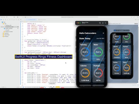 SwiftUI Progress Rings Fitness Dashboard