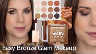 Easy Bronze Glam Makeup | Morphe Eyeshadow Palette Flickering Sands Tutorial