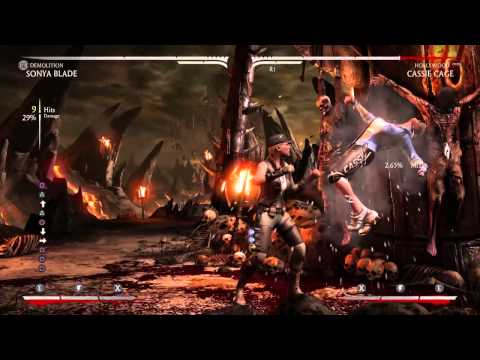 Mortal Kombat X Sonya Demolition wall combos and safe grenade reload
