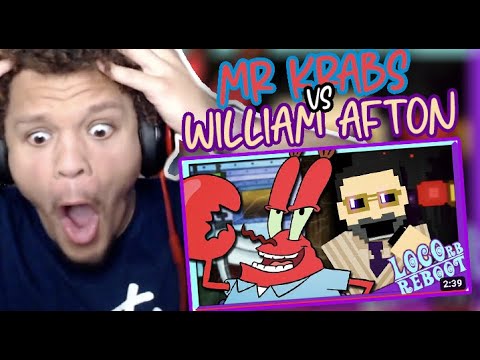 NEW FAVORITE BATTLE ALERT!!! LIKE NOT KIDDING!!?? WILLIAM AFTON VS MR KRABS RAP BATTLE REACTION!!!