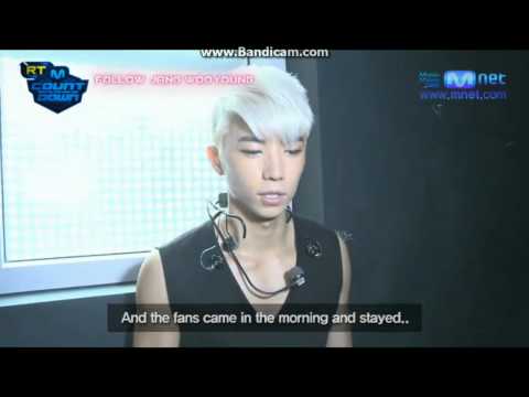 120717 Jang Wooyoung on "RT M! Countdown" with ENG SUB