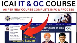 Download lagu ICAI IT Course | ICAI OC Course | ICAI IT & OC course Complete Information & Registration Process  mp3
