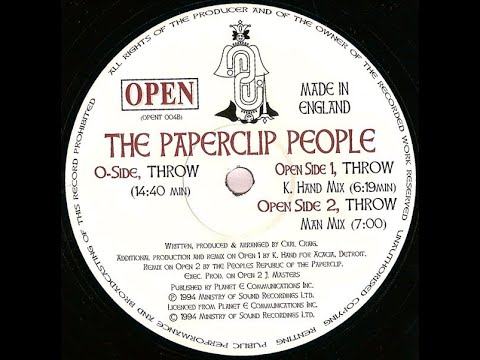 Carl Craig Presents Paperclip People - Throw (1994 - Open - OPENT-004)