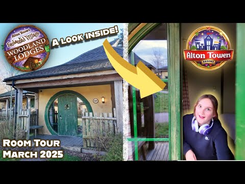 ALTON TOWERS Enchanted Village Woodland Lodge Room Tour and Vlog March 2025