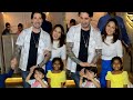 The Stunning Sunny Leone With Husband Cute Kids Clicked By Media At Restaurant In Andheri