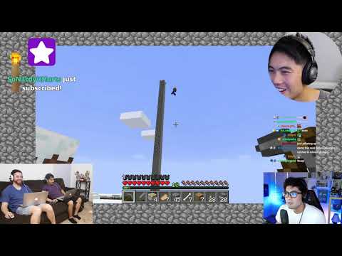 HigaTV - Minecraft Noobs: The Leap of Death! w/ the chat (Twitch clip)