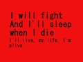 I'm Alive by Becca with Lyrics on screen 