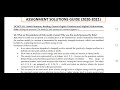 BCHCT 131 Ignou Solved Assignment 2020 21