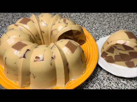 La mejor gelatina de chocolate y café. Best Chocolate coffee jelly recipe.