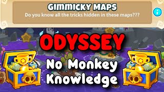 BTD6 Odyssey | No Monkey Knowledge Guide | Hard Mode Tutorial | Gimmicky Maps