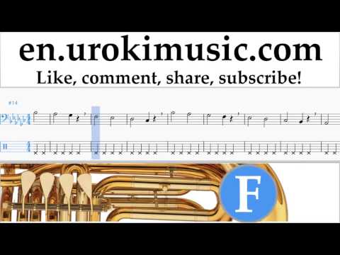 How to Play Tuba Charlie Puth - Attention Tabs Part#1 exercises, scales um-i352