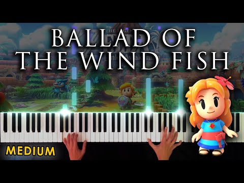 The Legend of Zelda (Link's Awakening) - Ballad of the Wind Fish | MEDIUM PIANO