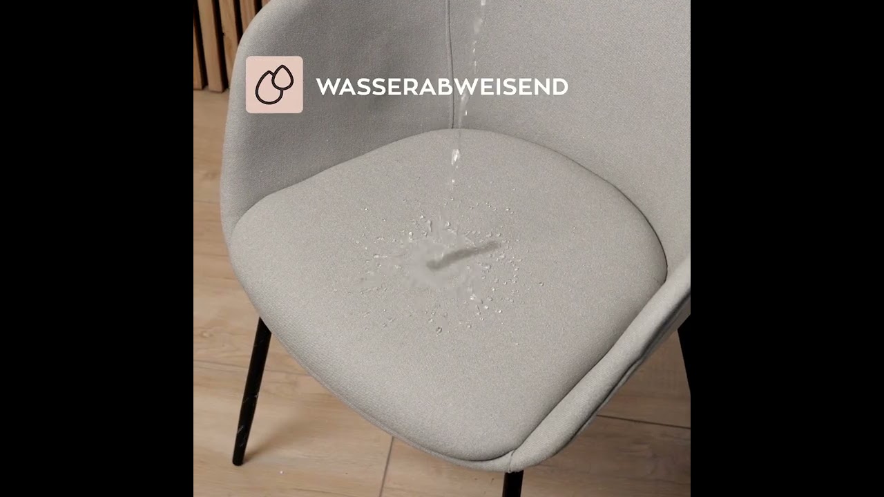 Esszimmerstuhl Ole recycelter Stoff grau