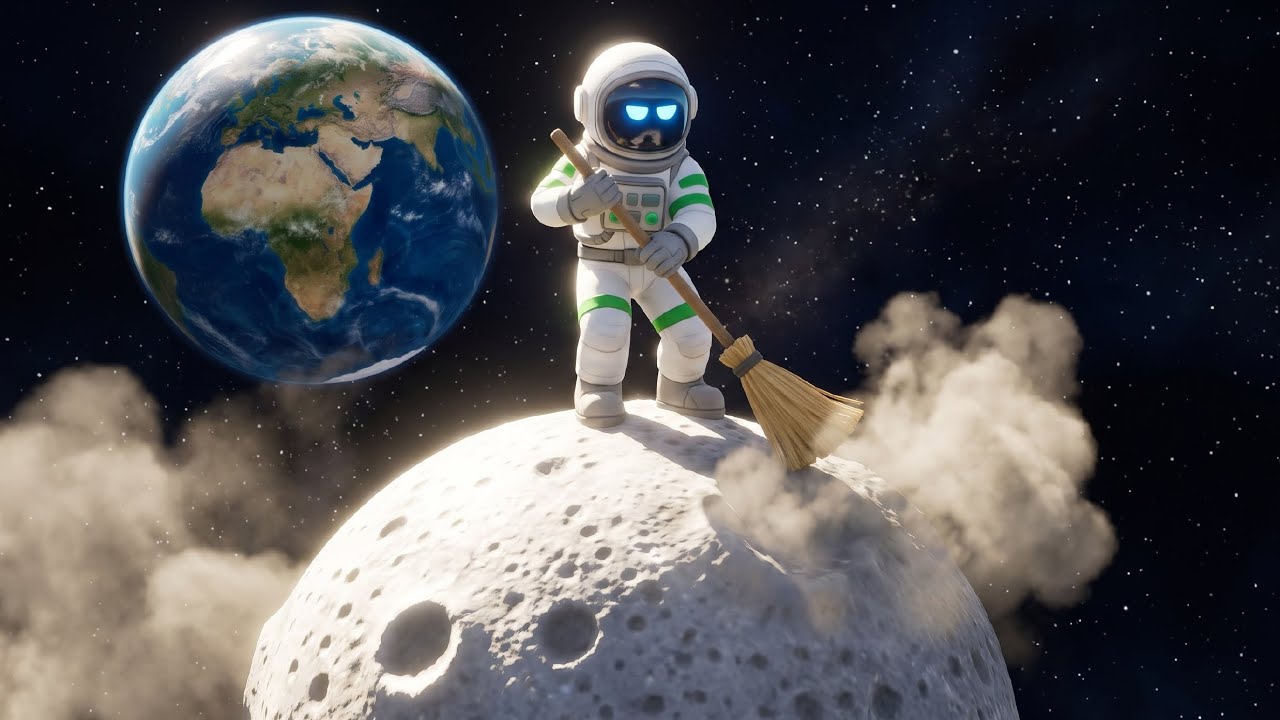 УБИРАЮ ЛУНУ ЗУБНОЙ ЩЕТКОЙ! БЕЗУМИЕ!