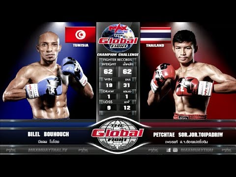 [มวยไทย] Bilel Behouch (Tunisia) Vs Petchtae Sor.Jor.Toipadriw (Thai), The Global Fight, 04/04/2018