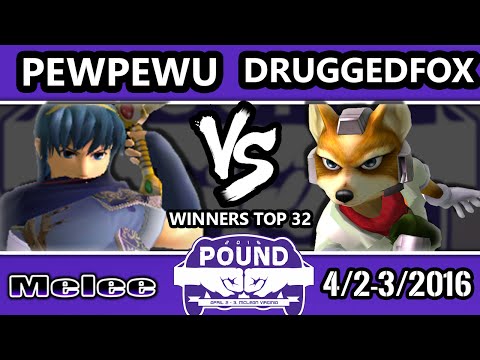 Pound 2016 - Druggedfox (Fox) Vs. PewPewU (Marth) - Losers Round 1 - SSBM