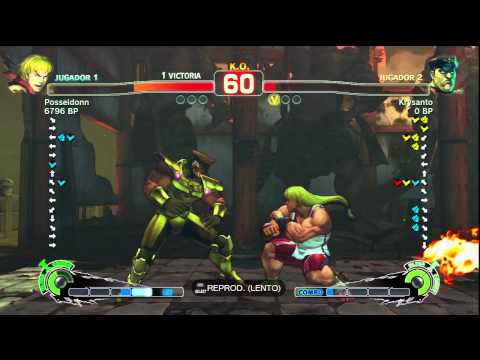 SSF4 HD-  Posseidonn (Ken) VS Krysanto (Bison)