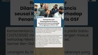 Buntut Video Kontroversi Intimidasi Aktivis Armada Gaza, Prancis Resmi Boikot Itamar Ben Gvir