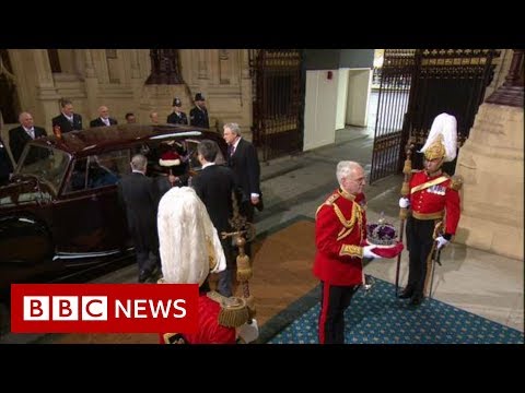 Queen's Speech: Queen's crown arrives in Palace of Westminster BBC News