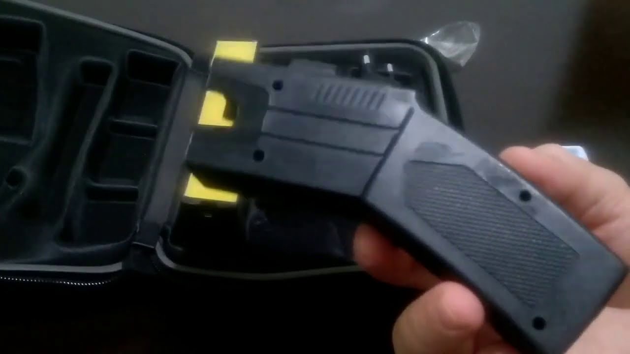 Taser gun, arma de choque, defesa pessoal, unboxing