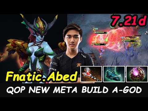 Fnatic Abed - [Queen Of Pain] MID INSANE MAGIC DAMAGE New Meta Build Rod of Atos Dota2 7.21d