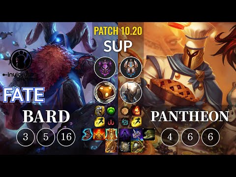 IG Fate Bard vs Pantheon Sup - KR Patch 10.20
