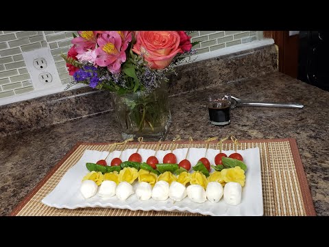 Caprese Tortellini Skewers with Balsamic Glaze Recipe ~ Episode 371