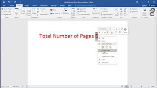 Inserting the Total Number of Pages in Your Word Document