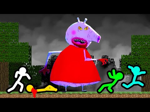 Stickman VS Minecraft: Scary Piggy.exe - AVM Shorts Animation