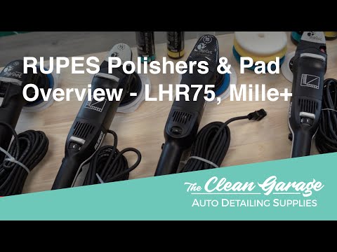 RUPES Polishers All New Pads DA Compounds + Detailer Tips - LHR75, Mille LK900E, Yellow Foam, Coarse