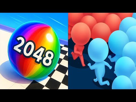 Ball Run 2048 VS Count Masters - All Levels SpeedRun Gameplay Android iOS Ep2