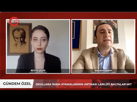Genel Başkanımız Kadem Özbay, okullara din görevlilerinin görevlendirilmesi ile ilgili Cumhuriyet Tv`ye açıklamalarda bulundu. | EĞİTİM İŞ