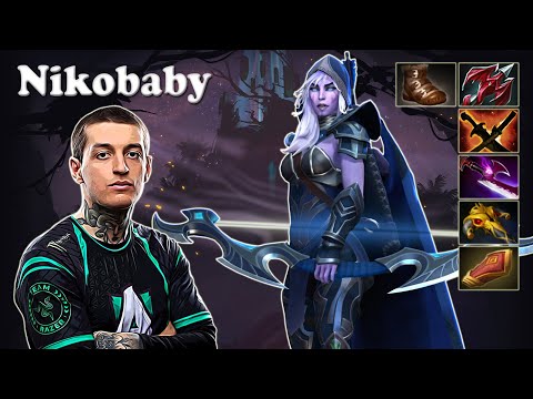Nikobaby - Drow Ranger Safelane party with Handsken Lina | Dota 2 7.29d Gameplay
