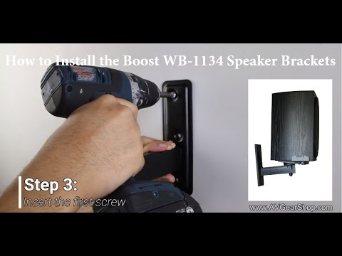 Boost Industries WB-1134 Bookshelf Speaker Wall Bracket Installation Video