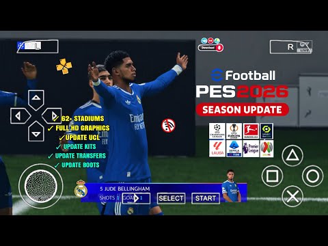 eFootball PES 2026 PPSSPP ORIGINAL ISO DOWNLOAD PES 2026 PSP FULL KITS 26 & TRANSFERS 4K GRAPHICS