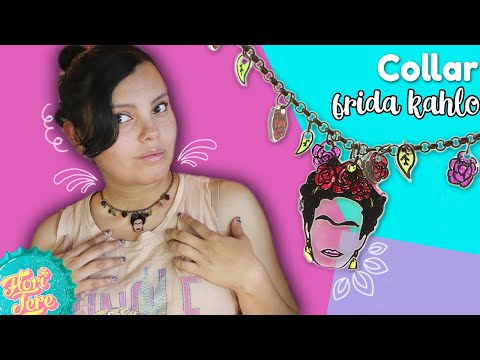 HAZ Collar de Frida Kahlo Diferente Reciclando ♻️ Plástico /Floritere/ /Fiestas patrias/