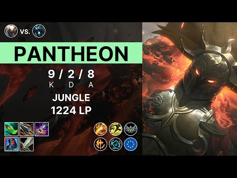 Pantheon Jungle vs Karthus - 1224 LP Challenger - EUW 15.11