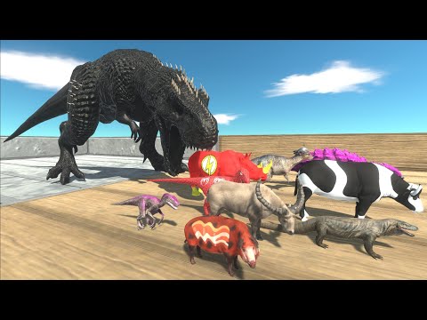Escape from DARK ALPHA T-REX - Animal Revolt Battle Simulator