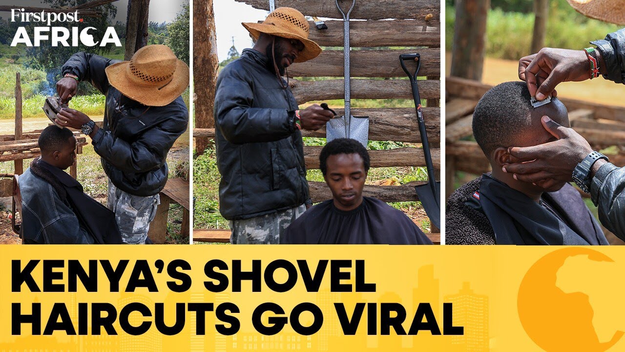 Kenyan Barber Turns Haircuts into Viral Art with Shovel and Smartphone | Firstpost Africa | N18G
