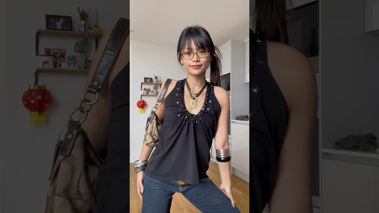 Upcycle t shirt into Y2K deep v neck halter top, thrift flip idea inspo #sewing #thriftflip #upcycle