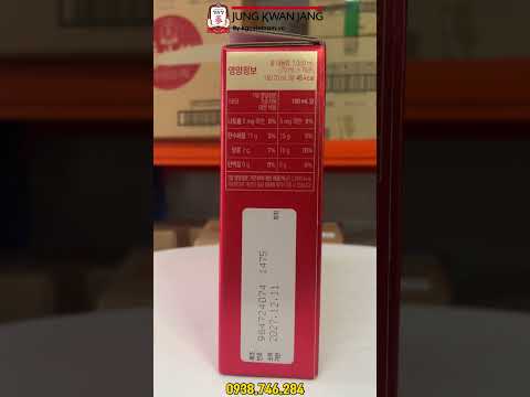 Video Nước Hồng Sâm Won KGC Jung Kwan Jang Hàn Quốc 70ml x 15 gói 