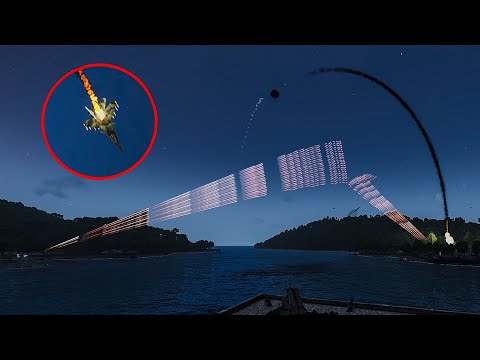 Taiwan Phalanx CIWS Air Defense system shooting down incoming Chinese Fighter Jets - ASMR - ARMA 3