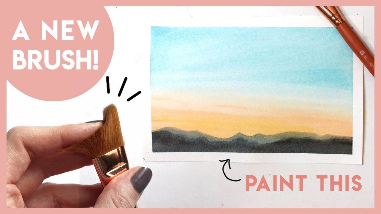 Easy Watercolor Sky Tutorial for Beginners + NEW BRUSH!